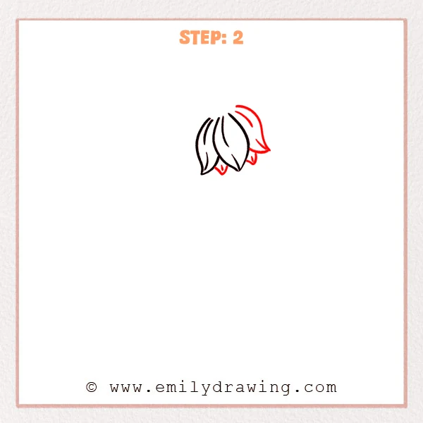 how to draw a dead flower - Step 2